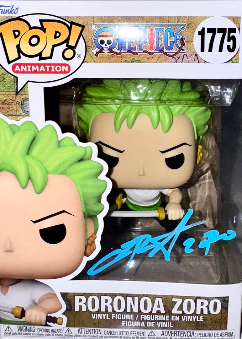Chris Sabat Signed Funko Pop #1775 "Roronoa Zoro" (One Piece) - OC Celebrity Marketing #01